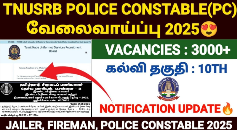 TNUSRB Recruitment 2025