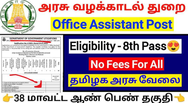 TN Litigation Department Recruitment 2025