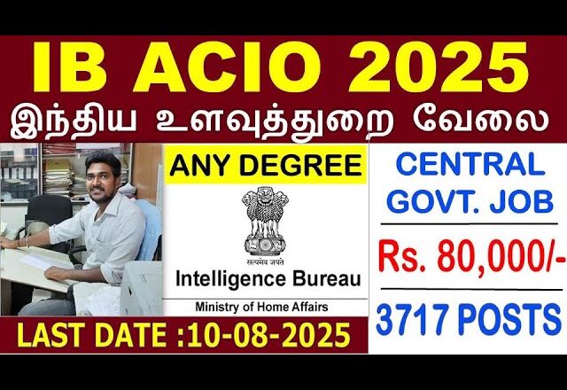 Intelligence Bureau Recruitment 2025