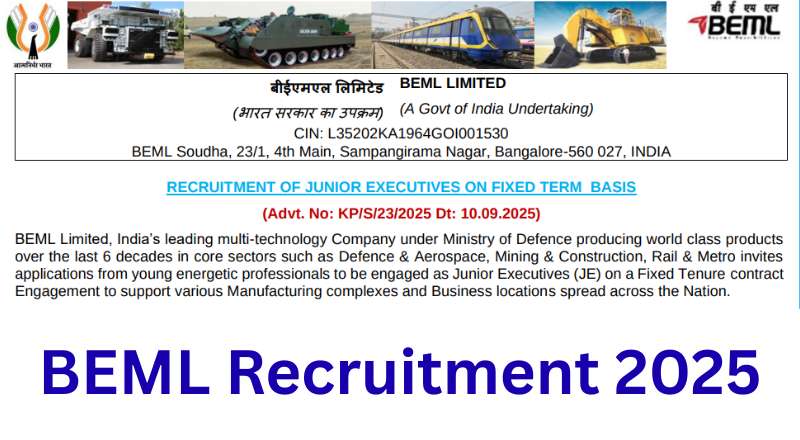 BEML Recruitment 2025