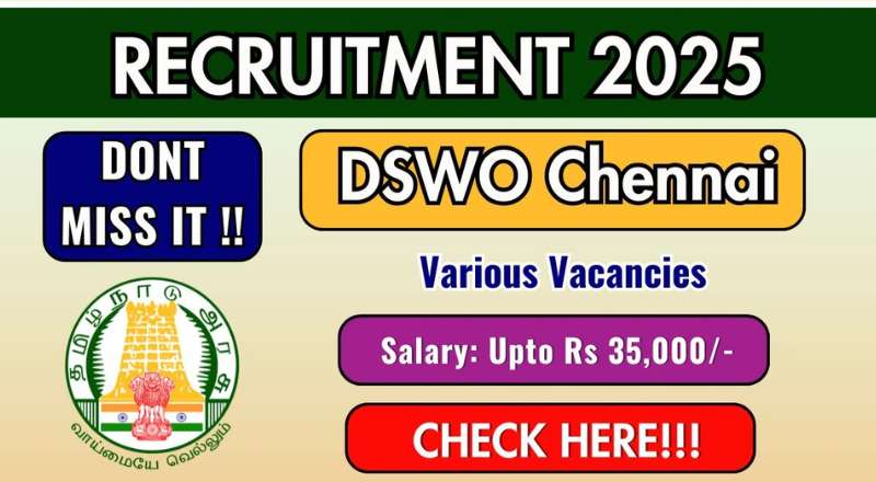 Chennai DSWO Recruitment 2025