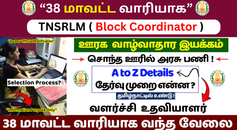 TNSRLM Recruitment Block Coordinator 2026