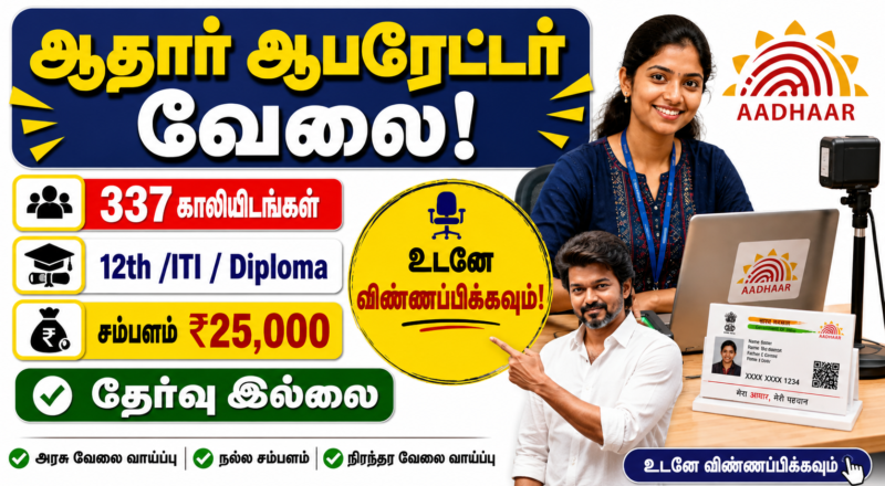 Aadhaar Operator 337 Recruitment 2026