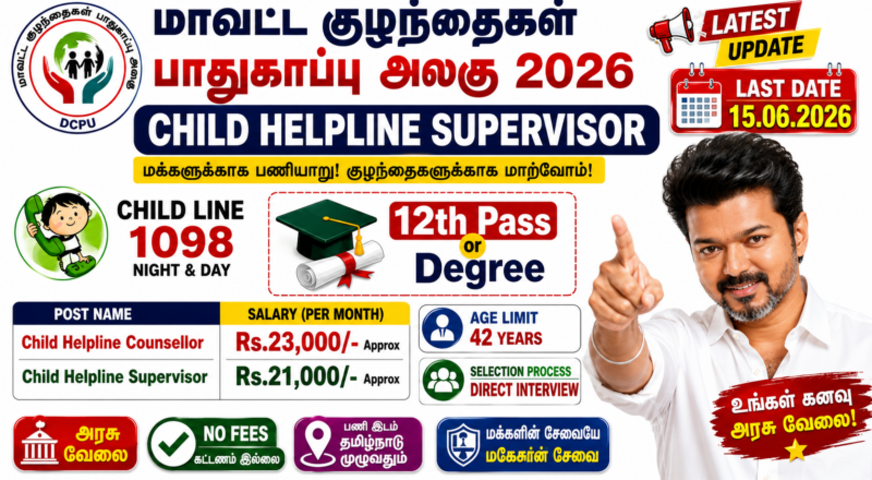DCPU Vellore Recruitment 2026