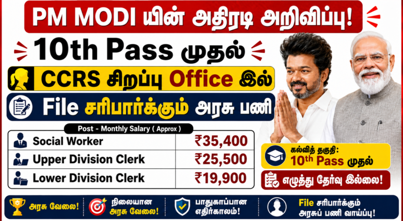 CCRS Chennai Recruitment 2026