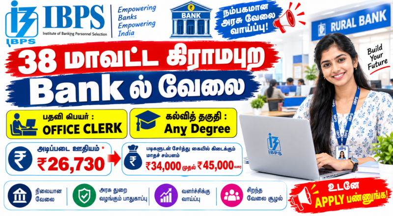 IBPS 13,706 Office Assistant Recruitment 2026